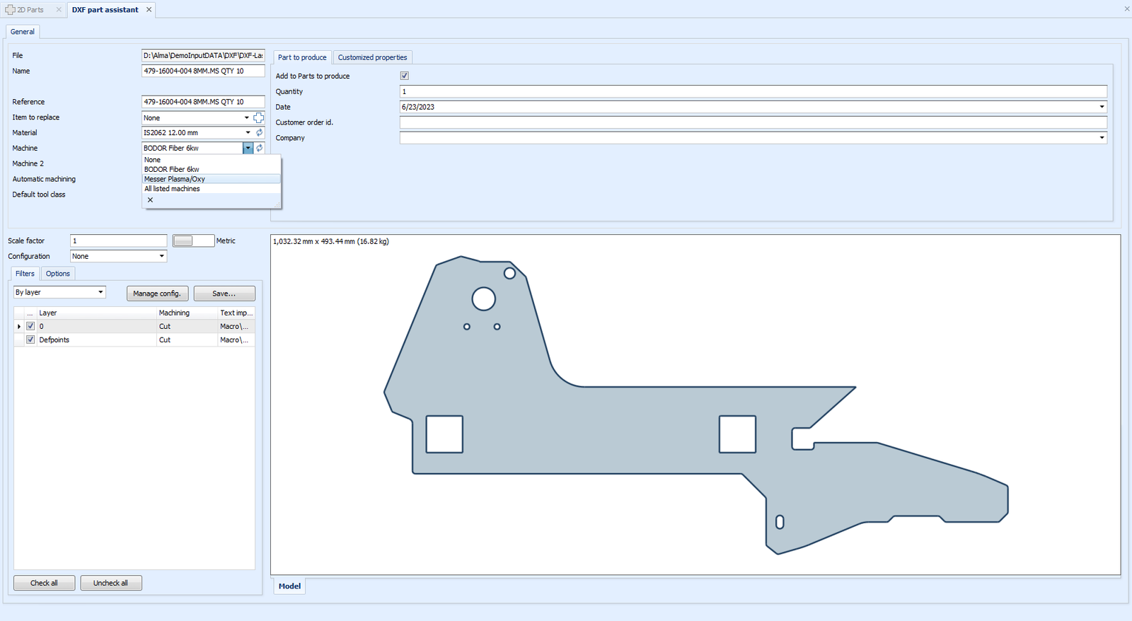 CAD Import & Plate Preparation