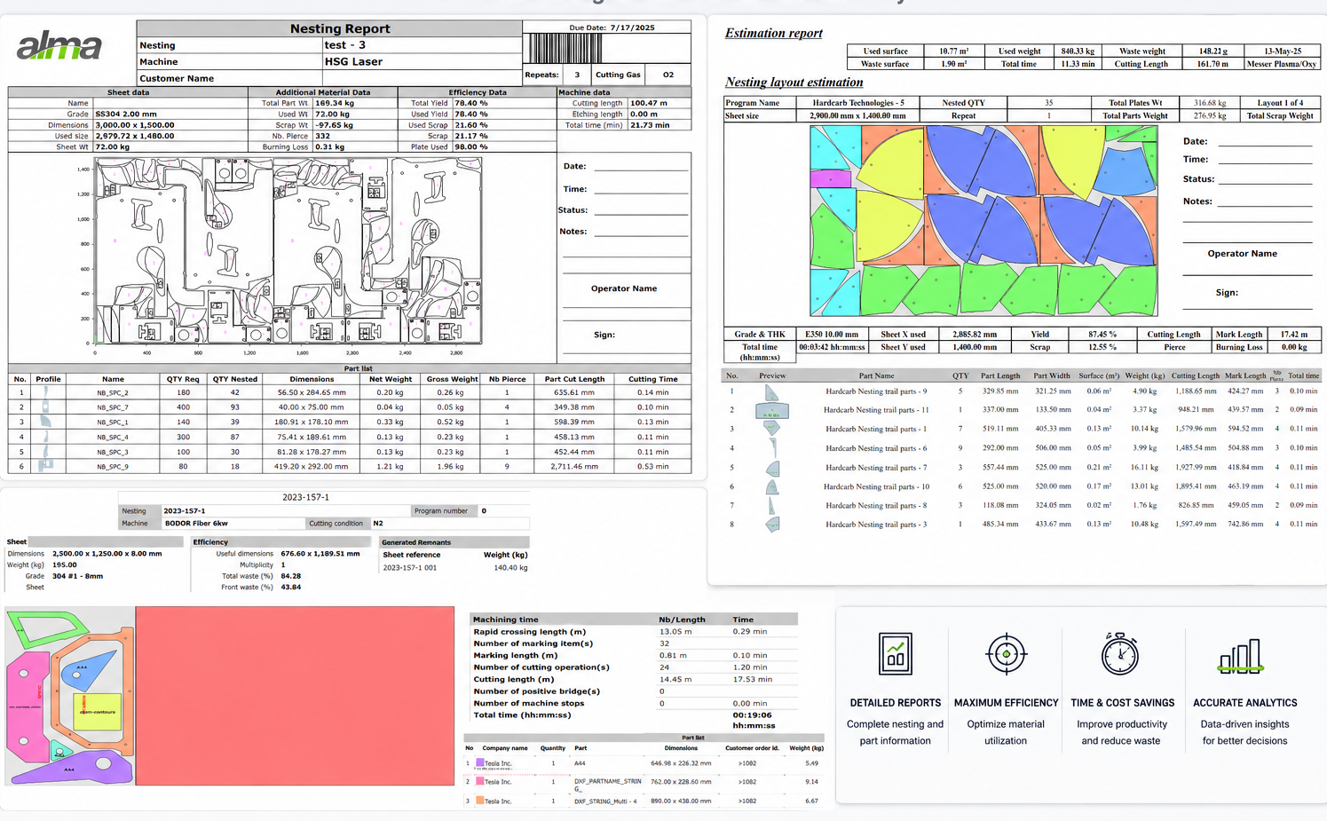 Production-Ready DXF Export & Reports